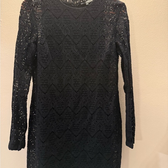 Theory Louise 2 in 1 Lace Mini Dress, Black, US 6, MSRP $345 dress size 8 - Picture 5 of 6